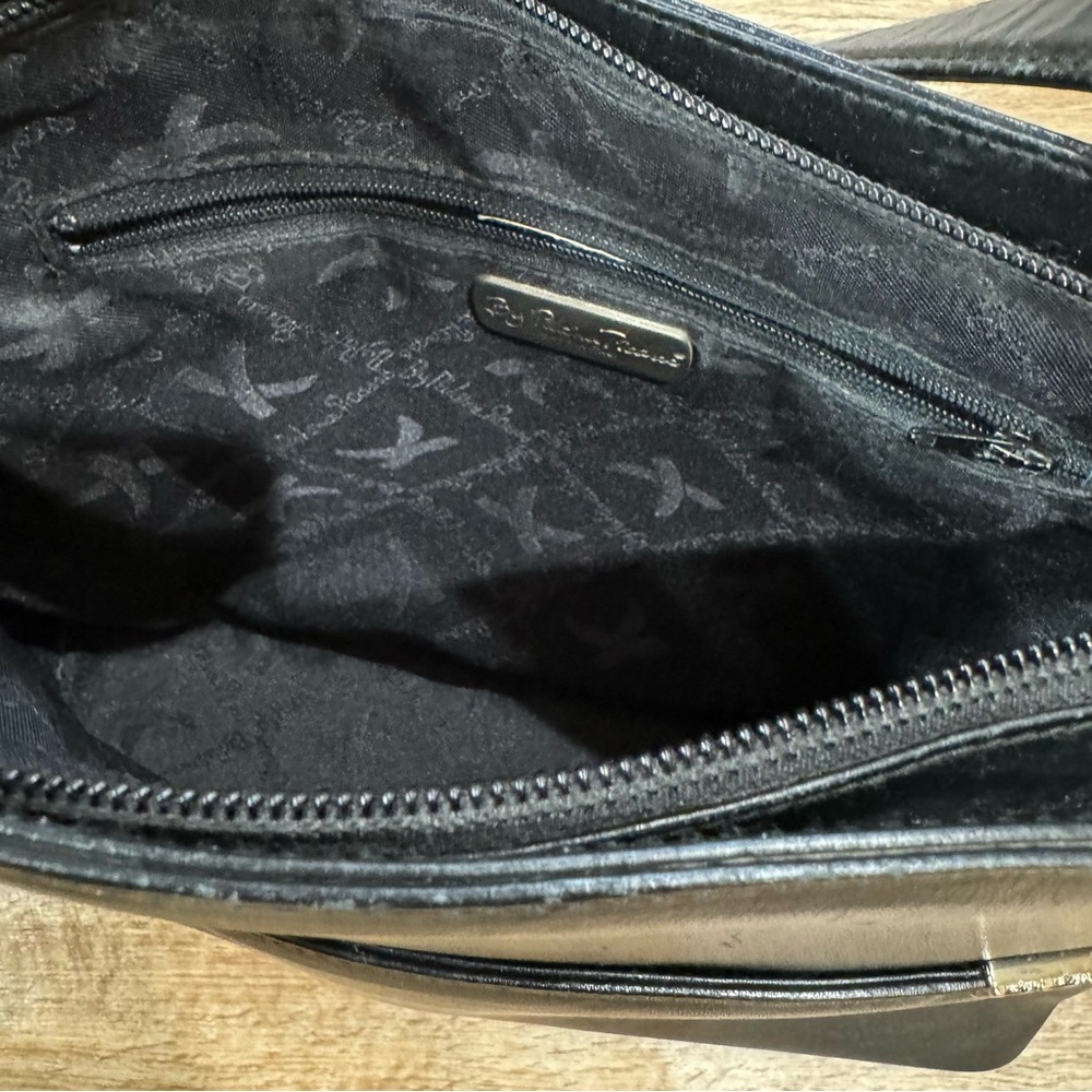 Paloma Piccaso Shoulder Bag Vintage Black Italian Leather Purse Bag - Picture 13 of 15